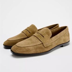 Zara Suede Penny Loafers - Women (US 7.5 / Euro 38)